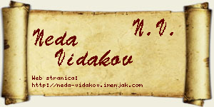 Neda Vidakov vizit kartica